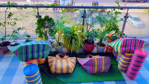 Bolsas de compras a rayas ecológicas de PP tejidas recicladas de nailon reutilizables TAMAÑO DE Color personalizado Uso de supermercado hecho India a granel - Product Image 3