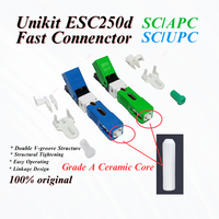 Conector rápido de fibra óptica UNIKIT ESC250D, montaje de campo SC APC FTTH, Conector rápido SC UPC para uso de red FTTH