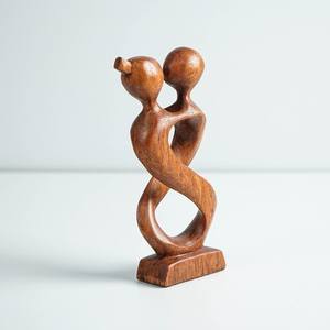 Meilleur prix gros sculpture d'art en bois naturel pour la décoration intérieure sculptures abstraites contemporaines statues en bois - Product Image 2