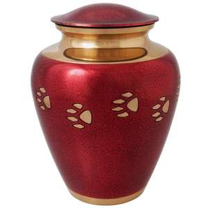 Urna Funeraria Moderna y Elegante de Color Marrón con Motivo Animal Dorado para un Tributo Respetuoso y Elegante en el Hogar - Product Image 3