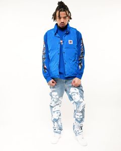 Pantalones de trabajo informales para hombre, pierna recta de algodón, cintura elástica, diseño ligero de retazos de cintura media con bolsillos grandes - Product Image 5