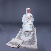Ensemble de Robes de Prière Décontractées pour Femmes Adultes, Abaya Islamique, Caftan, Matière Viscose, Style Modeste Musulman, Eid Ramadan Mariage
