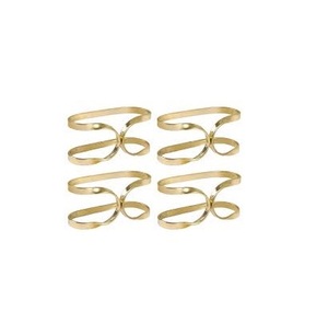 Servilletero de latón, soporte para anillo, decoraciones para banquetes de boda, servilletero de latón, anillo de servilleta de latón de lujo - Product Image 1