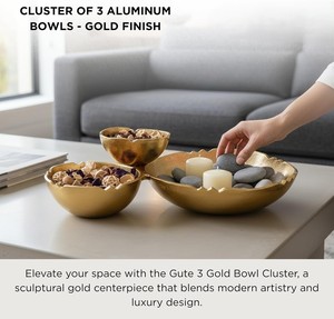 Bol à fruits unique en aluminium doré pour servir des fruits, des chips et des trempettes, vase à fleurs de table, vente chaude - Product Image 4