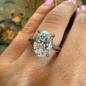 Élégant ovale coupé caché Halo anneau bijoux de luxe pour les femmes fiançailles mariage bijoux fins cadeau concepteur anneau - Product Image 4