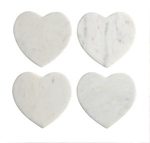 White Marble Coaster Sets Various Styles Natural <b>Wood</b> and Marble Mango coaster Made in India - Product Image 3