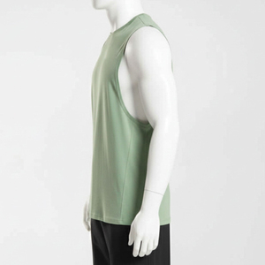 Chaleco Deportivo Transpirable sin Mangas para Hombre, con Logotipo Frontal, Venta al Por Mayor, Personalizado, 100% Algodón, Color Sólido, Ropa Deportiva - Product Image 1