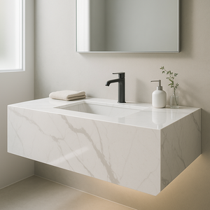 Elegante Encimera ClioStones CC3 Calacatta Classic, Diseño Moderno, Corte a Medida, 20mm/30mm, Piedra Impermeable e Ignífuga para Paredes y Pisos - Product Image 4