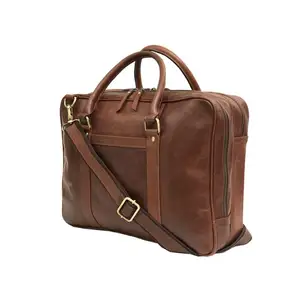 Newly Designed Genuine Leather Laptop Portfolio Bag For Business Professional Bag Men Office Business Shoulder Bag