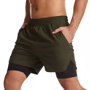 Breathable Lightweight Men's High Street Style Solid Pattern Training Shorts Eco-Friendly Fabric OEM Customizable <b>Elastic</b> Waist - Product Image 4