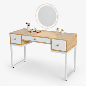 Tocador de Madera de Lujo Ministral con 3 Cajones, Madera Maciza BTD68011 para Dormitorio - Product Image 1