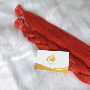 Kératine italienne I-Tips 100% Extensions de cheveux Remy vietnamiennes brutes 8-32 pouces Couleur claire Bande frontale pré-collée Cheveux soyeux droits - Product Image 1