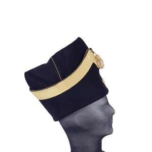 Gorro de fatiga de mariscal o general francés de la época de Napoleón Bonaparte con bordado plateado - Product Image 6