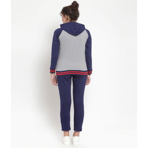 Ensemble de survêtement de sport d'hiver personnalisé de haute qualité pour femmes, nouveau style, manches longues, respirant, col à capuche, poids moyen - Product Image 4
