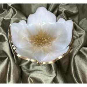 Handmade decorative <b>resin</b> bowl <b>for</b> modern home dining <b>table</b> centerpiece with unique artistic marble effect design - Product Image 2