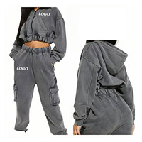 Conjunto Deportivo de Invierno para Mujer, Personalizado, Talla Grande, Pantalones Deportivos Cálidos, Manga Larga, Casual, Bordado 3D