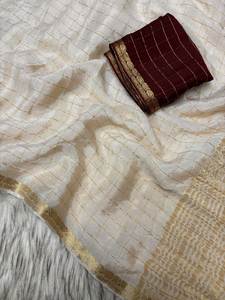 La bordure lourde et le pallu sont inspirés du choix de premier ordre du patrimoine maharashtrien parmi les connaisseurs de Pure Viscose Chinonsaree. - Product Image 6