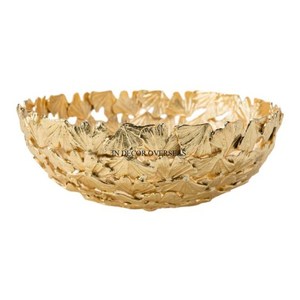 Latest Pattern Arrival High Standard Quality High Grade Gold Plated Unique Fancy Designer <b>Table</b> Centerpiece Fruits Serving Bowl - Product Image 2
