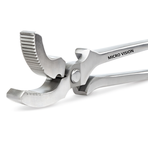 Herramientas de herrador de acero inoxidable al por mayor mandíbula curvada pezuña de caballo clincher instrumento veterinario plata clincher - Product Image 1