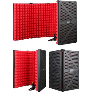 Midex PF-44 RED - Pantalla de Aislamiento de Micrófono Profesional de 5 Paneles, Cabina Vocal Plegable Absorbente de Sonido (75x30 cm) - Product Image 2