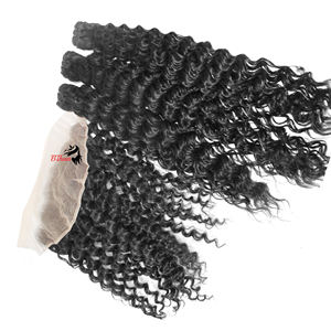 Lujoso volumen Deep Wave HD Frontal peluca Rizos suaves definidos línea de cabello Natural cabello Virgen sin costuras doble belleza dibujada todos los días - Product Image 1