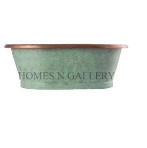 Fabriqué à la main nouveau Design traditionnel de luxe autoportant en cuivre pur égouttoir aspect polonais pour les salles de bain Installation de trempage - Product Image 3