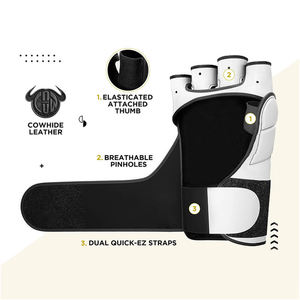Meilleure Qualité Dernier Design Couleur Unie Prix Raisonnable Demi Doigt Boxe MMA Gants Logo Personnalisé Arts Martiaux Porter MMA Gants - Product Image 6