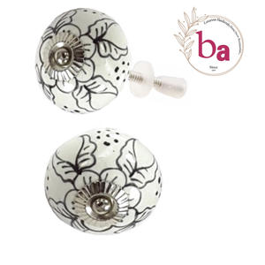 Poignées de tiroir d'armoire en céramique modernes faites à la main boutons fabriqués à la main chambre commode cuisine salle de bain salon armoire - Product Image 1