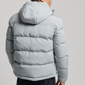 2026 Brand New Men's High Street Style Puffer Jacket Stand Collar Warm Factory Wholesale Winter Wear Custom Front Logo <b>Windproof</b> - Product Image 3