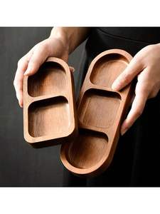 Plateau de service carré classique en bois peint à la main pour cadeaux - Product Image 3