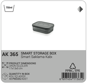 750ml BPA Free Airtight Smart Storage Box Kitchen <b>Food</b> Organization Stackable Pantry <b>Container</b> Transparent Modern PP Injection - Product Image 2