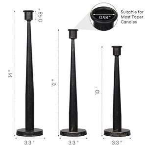Best Sale High Quality <b>Black</b> Metal Candle Holder Iron Cheap Decorative <b>Candlestick</b> for Home Decor Luxury Candle Vessel - Product Image 4