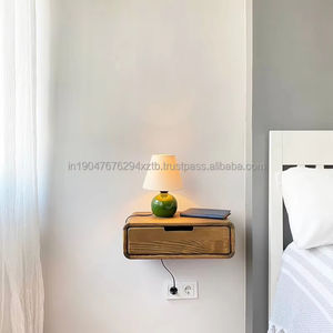 KALATRI Mesita de noche moderna de madera ecológica hecha a mano con opciones de cajón personalizables Almacenamiento flotante montado en la pared - Product Image 4
