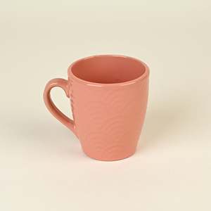 Ensemble de 4 tasses à café en céramique de style nordique, rose corail pêche - Capacité 200 ml, compatibles lave-vaisselle et micro-ondes, cuillère en argile pour cadeaux - Product Image 4