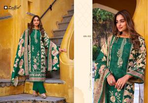 Pure Heavy Woolen <b>Pashmina</b> Dress Material Collection Featuring Rich Embroidery Ideal for Party Wear Available at Wholesale Rates - Product Image 2