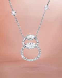 Pendentif circulaire ajouré en diamant de laboratoire 18 carats, plaqué argent 925, avec chaîne cubaine, style Hip Hop Iced Gift - Product Image 3