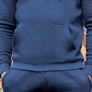 Nuevo diseño de ropa de calle para hombre, chándales CON CAPUCHA DE Color sólido, 100% de algodón, diseño de logotipo personalizado, conjunto de chándal transpirable informal - Product Image 6