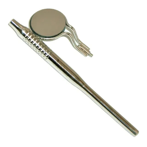 Espejo dental reutilizable de acero inoxidable con mango, de doble cara, sin fuente de alimentación manual, tubo hueco, sin cabezal, número 5 - Product Image 6