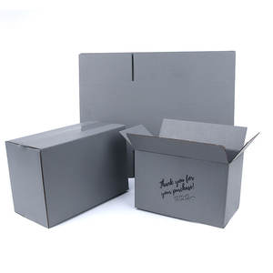 5 uds/10 uds/caja de regalo gris papel corrugado de tres capas embalaje transporte almacenamiento cartón tamaño personalizado y logotipo impreso - Product Image 2
