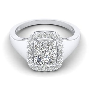 REYES Bague de fiançailles en moissanite 925 ct en argent sterling personnalisé pour mariage bijouterie fine vente directe d'usine bague de fiançailles avec coussin 4.42 ct - Product Image 5