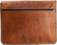 Bolso Bandolera de Cuero Genuino de Grano Completo, Hecho a Mano, Ecológico, Estilo Vintage, para Hombre y Mujer, Decorado con Botones, para Portátil