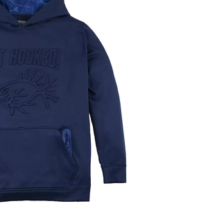 Sweat-shirt à capuche avec Logo 3D en relief, couleur bleue, avec poche avant et poche cachée, à vendre - Product Image 6