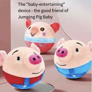 Komik domuz elektronik müzik interaktif köpek peluş oyuncak şarj edilebilir çevre dostu Pet oyuncak zıplatma ve gıcırtılı özellikleri ile oynamak için - Product Image 2