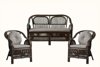 Brookhaven Villa Stripe Setting, nouveau design pour la vente en gros, ensemble de canapé en rotin, fait à la main de Cane, Nhat Minh, Vietnam
