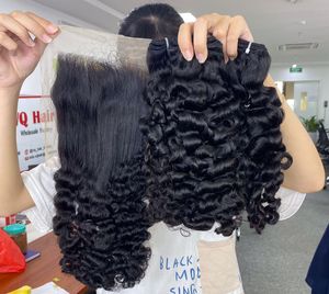 Meilleure qualité 100% extensions de cheveux humains bouclés birmans bruts Remy Hair avec style de vague naturelle directe du Vietnam pour les femmes noires - Product Image 1