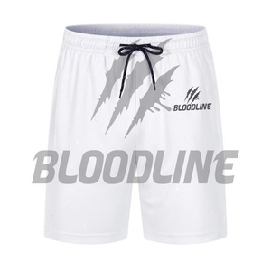 Bermuda pour homme BLOODLINE blanc à séchage rapide, taille mi-haute élastique, motif camouflage décontracté, en PU - Product Image 1