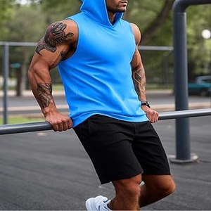 Vente en gros OEM débardeurs gris de haute qualité avec logo personnalisé pour hommes gilets côtelés débardeur respirant décontracté fabriqué par vêtements de sport - Product Image 5