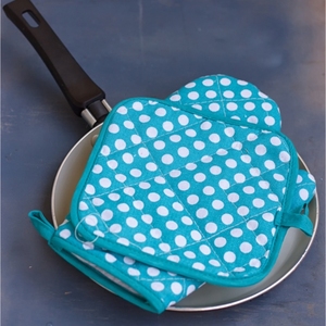 Handle Pot Holder Manufacturer in India green flower printed cotton best pot holder at cheapest price - Product Image 4