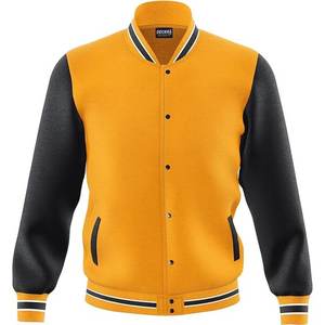 Hombres Moda Varsity Chaqueta Casual Regular Fit Letterman Béisbol Bomber Chaquetas Fleece - Product Image 5