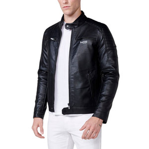 Chaquetas de moda hechas de cuero genuino para hombre con cuello levantado/Chaquetas de cuero de moda para hombre de alta calidad 100% - Product Image 1